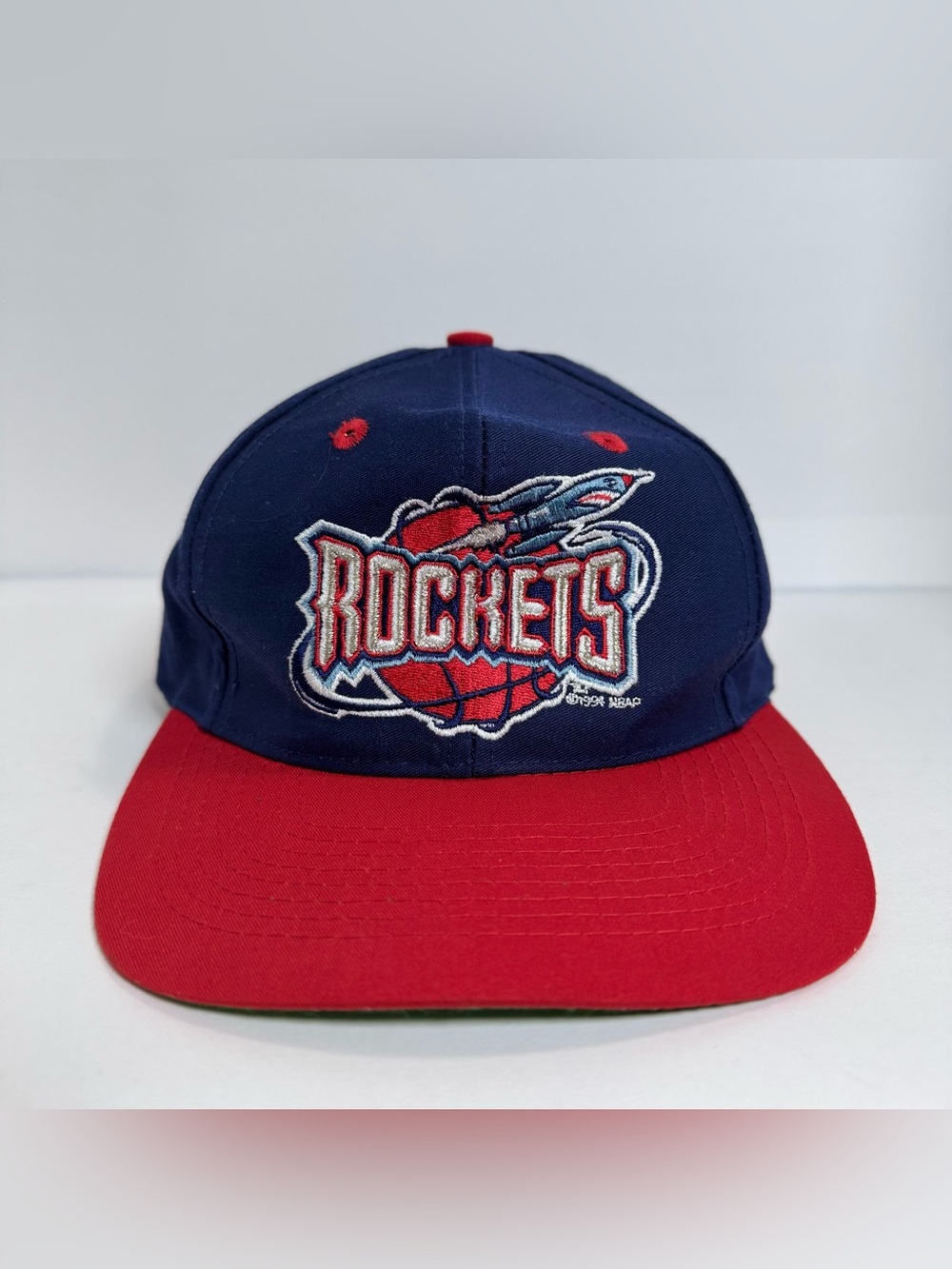 Vintage 90s NBA Houston Rockets Logo 7 Basketball Twill Snapback Hat Cap NWOT